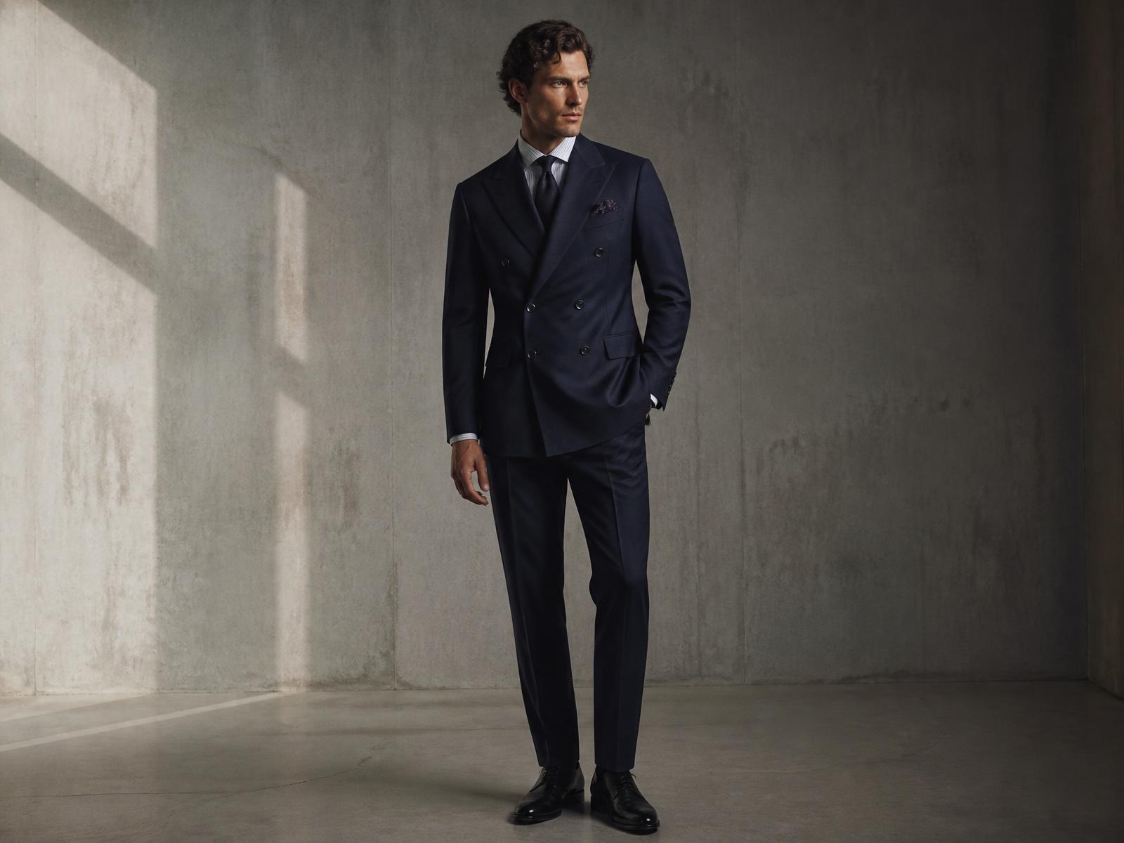 Tailored suit on display